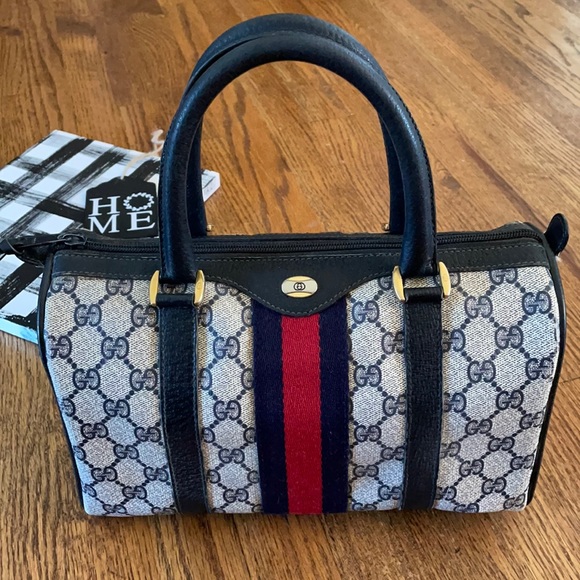 Authentic Gucci GG Monogram Boston Handbag | Vintage